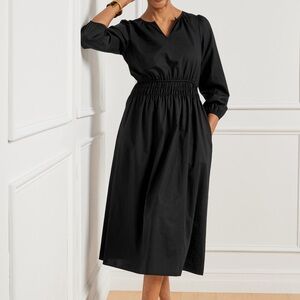 Talbots Smocked Midi Dress